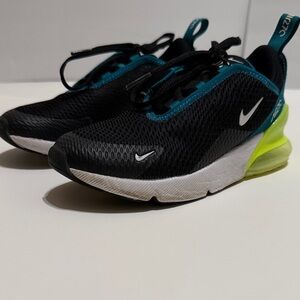 Nike 360 Air Max Kids Black and Teal Sneakers